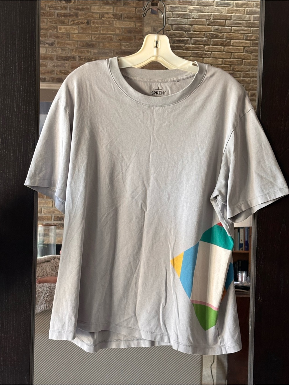 UNIQLO SPRZ NY MoMA Max Bill Graphic T-Shirt Light Gray Men's L